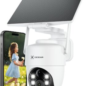 COCOCAM 4K 8MP CAMERA SURVEILLANCE WIFI 6 SOLAIRE PTZ