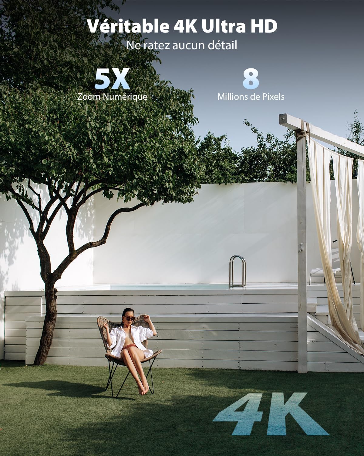 COCOCAM 4K 8MP CAMERA SURVEILLANCE WIFI 6 SOLAIRE PTZ – Image 9