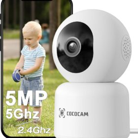  Cococam 5MP WiFi Intérieur : Caméra PTZ Suivi Auto Alexa 24/7