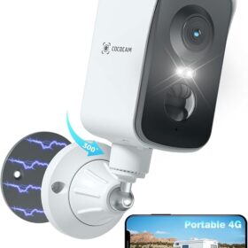   Cococam 4G Portable Magnétique : Caméra PTZ 300° Camping RV