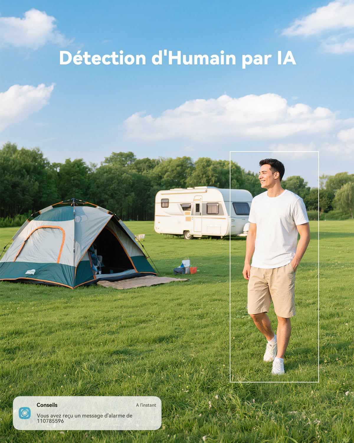 Cococam 4G Portable Magnétique : Caméra PTZ 300° Camping RV – Image 4