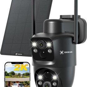 Cococam 2K Double Objectif Q3 : Caméra WiFi Solaire Alexa