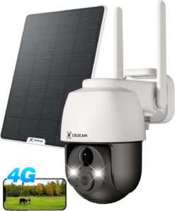 Cococam 4G LTE : Caméra Surveillance Solaire PTZ Sans WiFi