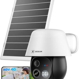 Cococam 24/7 AOV 4G eSIM : Caméra Enregistrement Continu PTZ